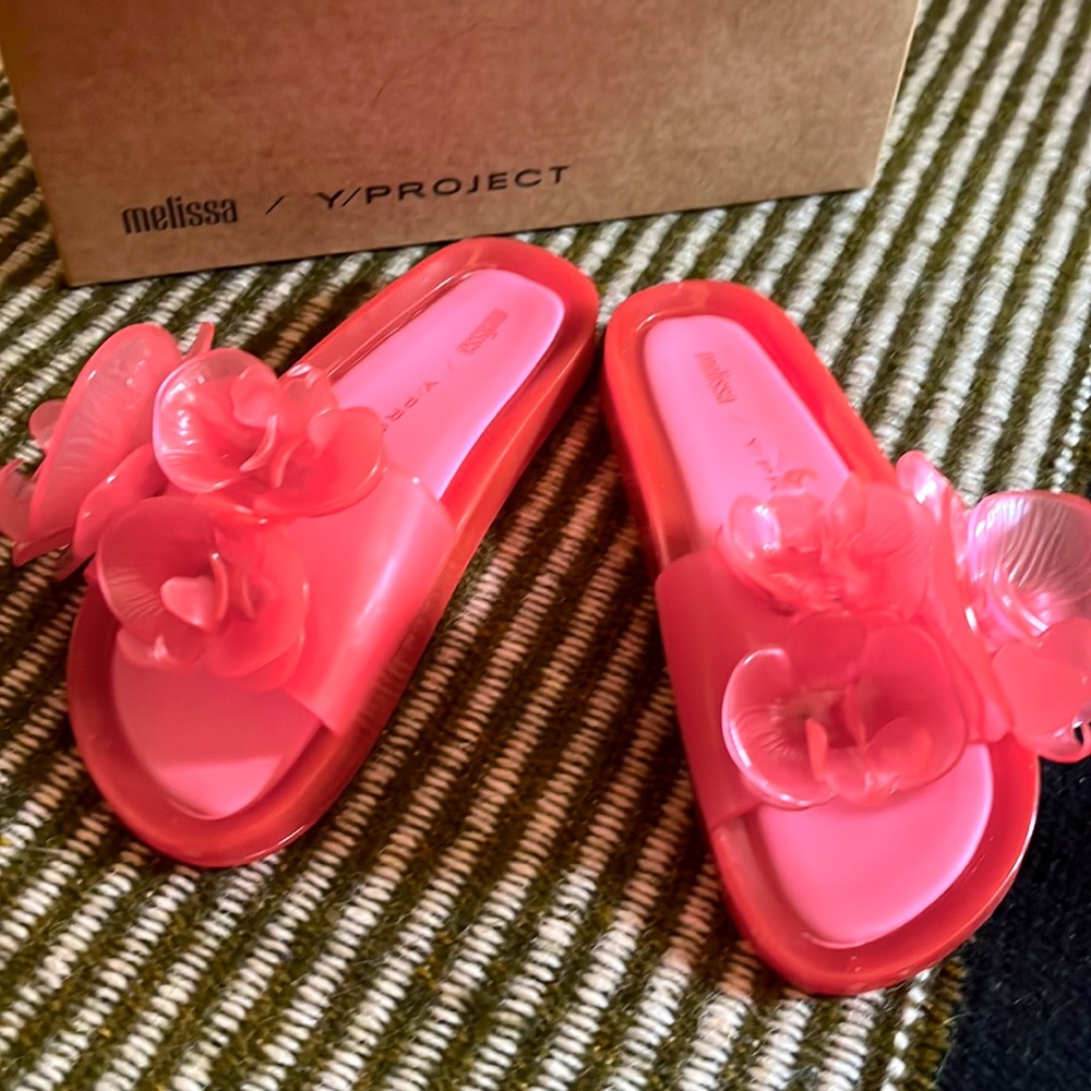 NWB Y/Project x Melissa Pink Jelly Orchid Sandals Size 7